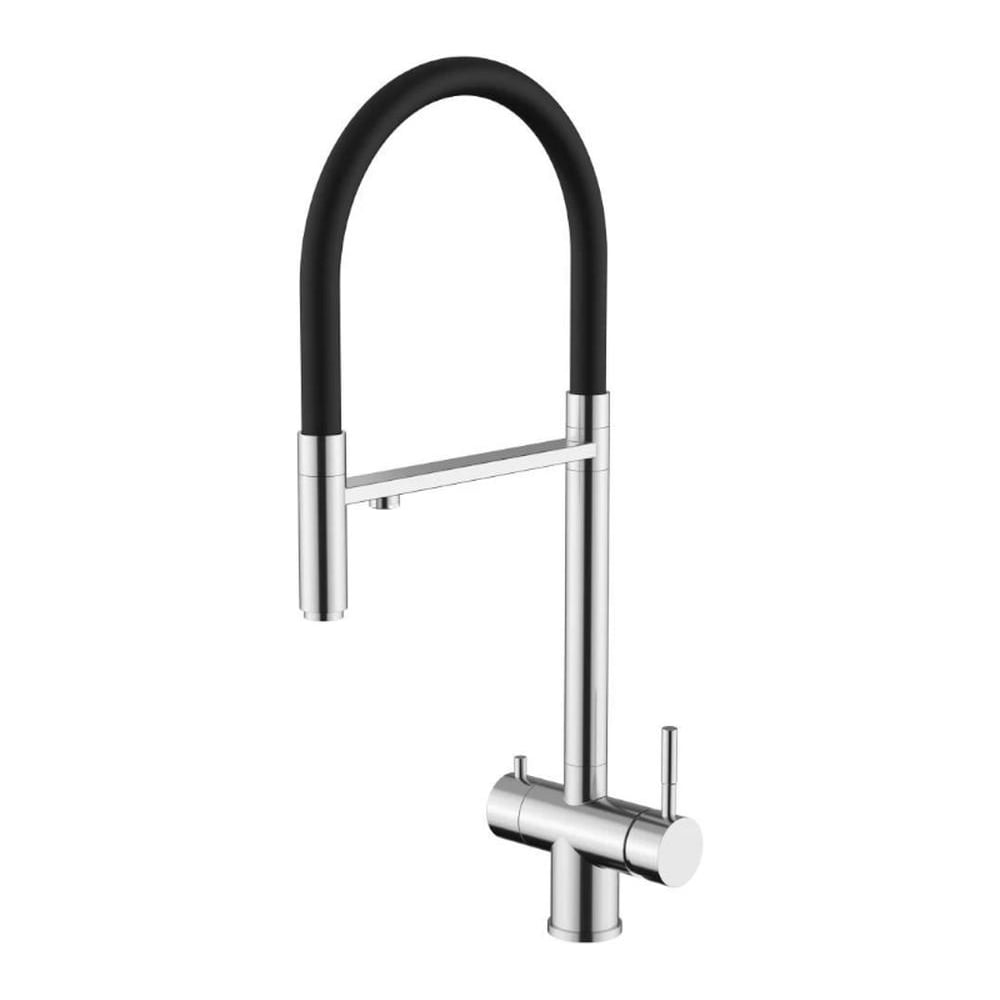 Изображение товара Смеситель для кухни Knotlor Infinity SS-16 с подключением фильтра матовый сатин