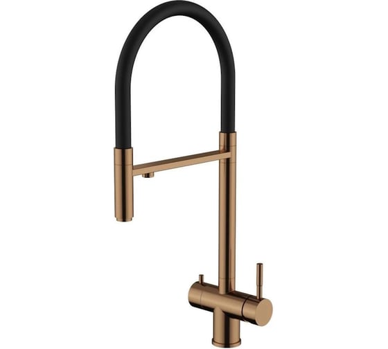 Изображение товара Смеситель для кухни Knotlor с подключением фильтра, бронза SS-16/RB