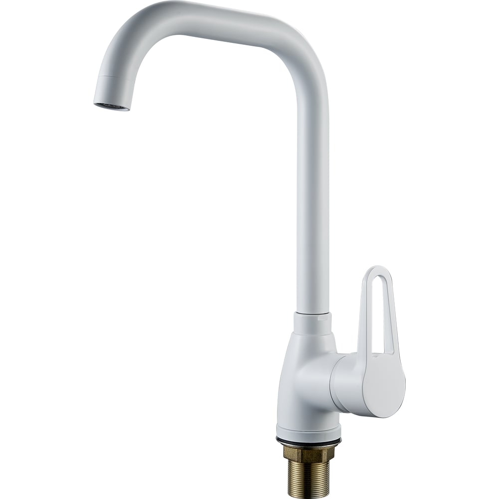 Изображение товара Смеситель для кухни ALOUTE с боковой ручкой однорычажный белый модель A0613K