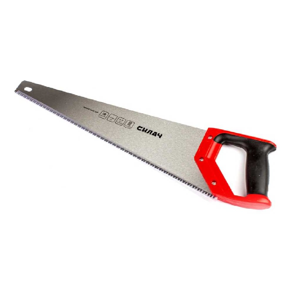 Изображение товара Ножовка по дереву СИЛАЧ 500мм 5 TPI крупный калёный зуб быстро рез поперек волокон