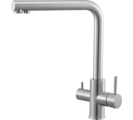 Изображение товара Смеситель для кухни Knotlor с подключением фильтра, сатин SS-08