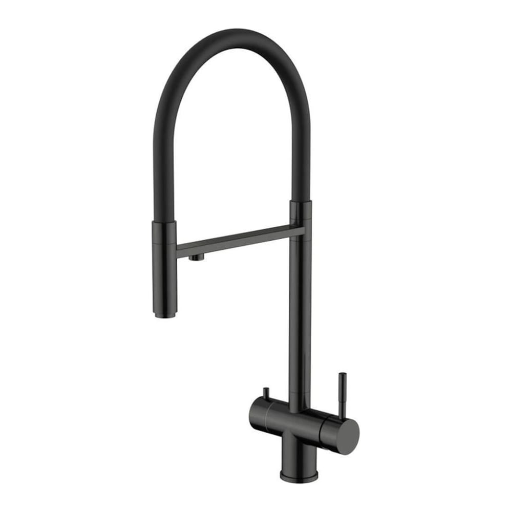 Изображение товара Смеситель для кухни Knotlor SS-16/GM с подключением фильтра современный дизайн