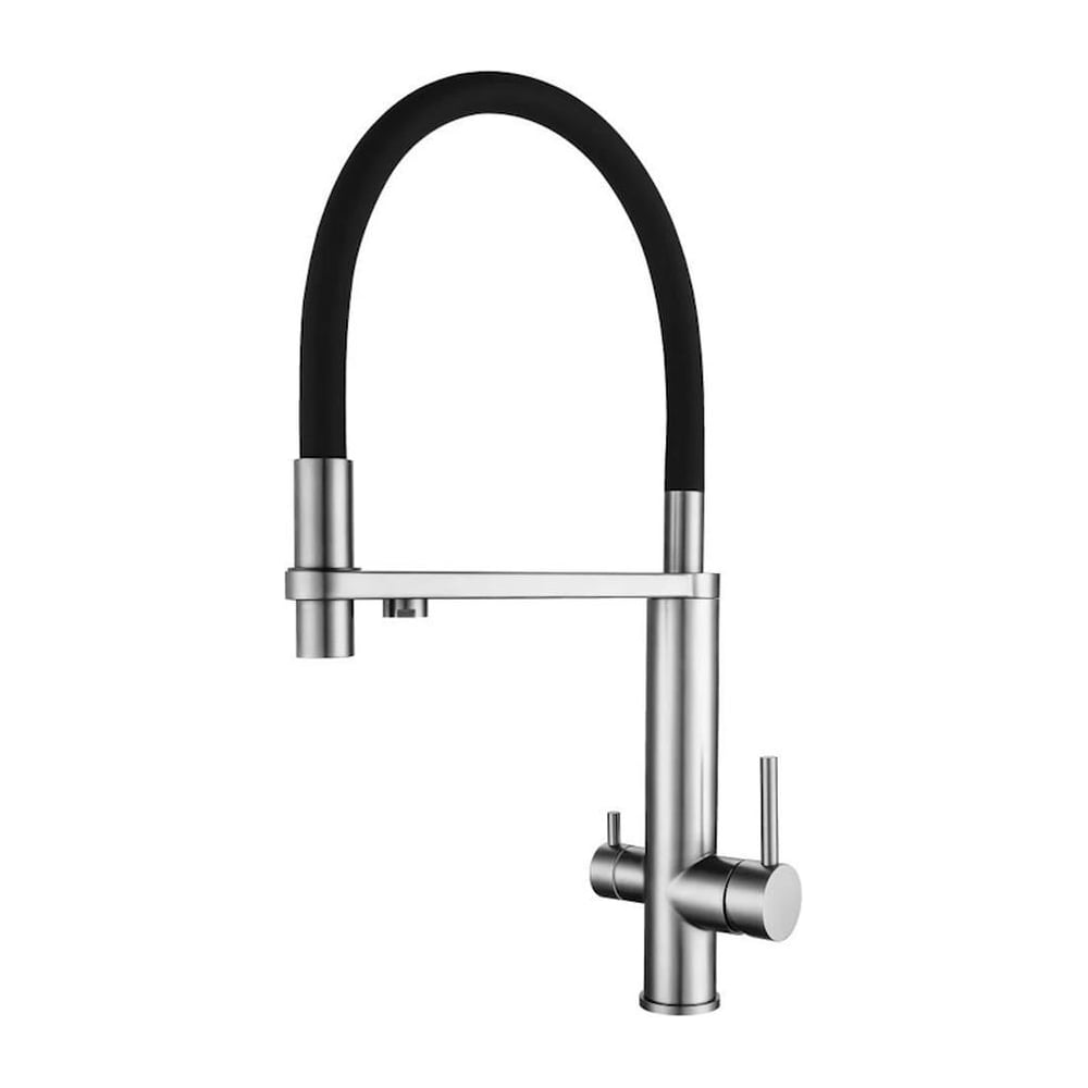 Изображение товара Смеситель для кухни Knotlor SS-15 с подключением фильтра матовый сатин