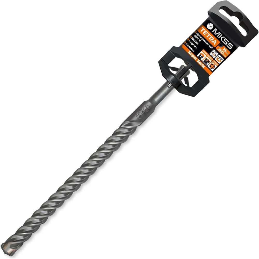 Изображение товара Бур по армированному бетону Tetra MKSS SS5502 16x260 мм SDS-plus для камня кирпича