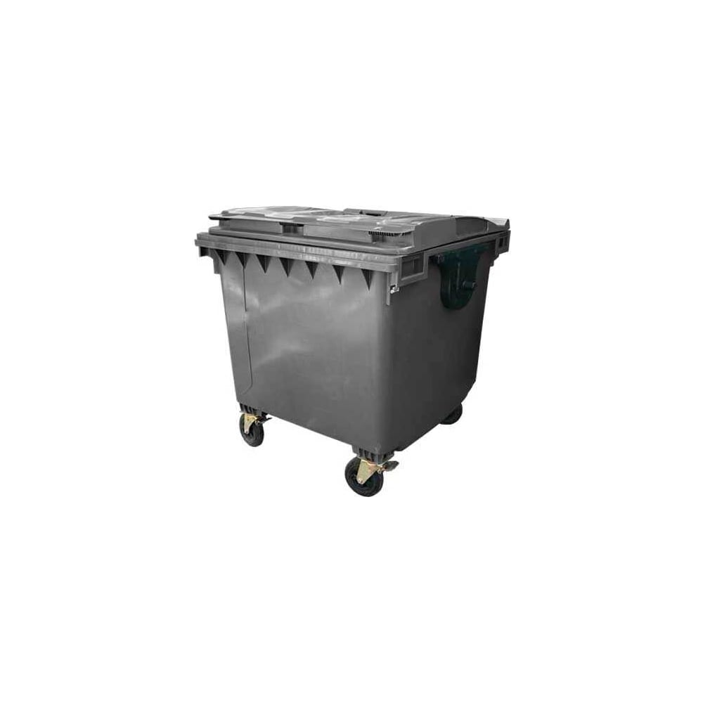 Изображение товара Контейнер Razak Plast 1100 л с колесами и крышкой серый прямоугольный