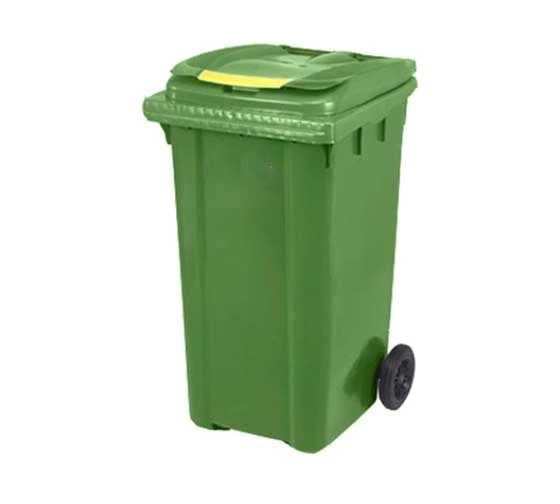 Изображение товара Контейнер Razak plast пластик, зелёный, R, 240 л., без логотипа, с крышкой, зелёная, на колёсах 6740842532768