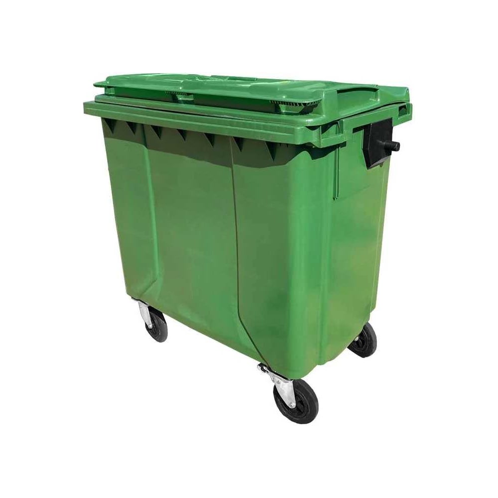 Изображение товара Контейнер Razak plast пластик 770 л зеленый с колесами и крышкой