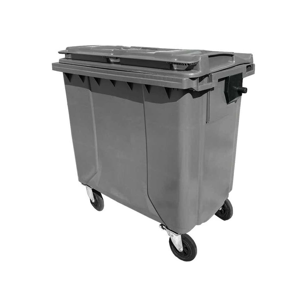 Изображение товара Контейнер Razak plast пластик серый 770 л с крышкой на колесах