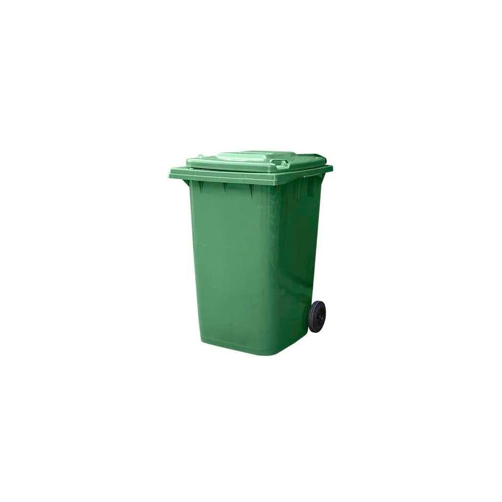 Изображение товара Контейнер Razak plast 360 л пластиковый зелёный с крышкой и колесами