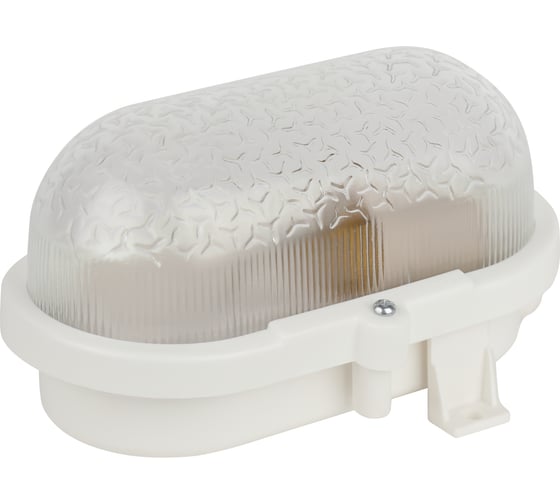 Изображение товара Светильник ЭРА НБП 01-60-012 с ободком Евро пластик/стекло IP53 E27 max 60Вт овал белый Б0052016