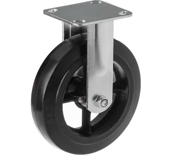 Изображение товара Колесо большегрузное чугунное 200 мм, 280 кг. неповоростное с площадкой FCD 80 А5 1000095