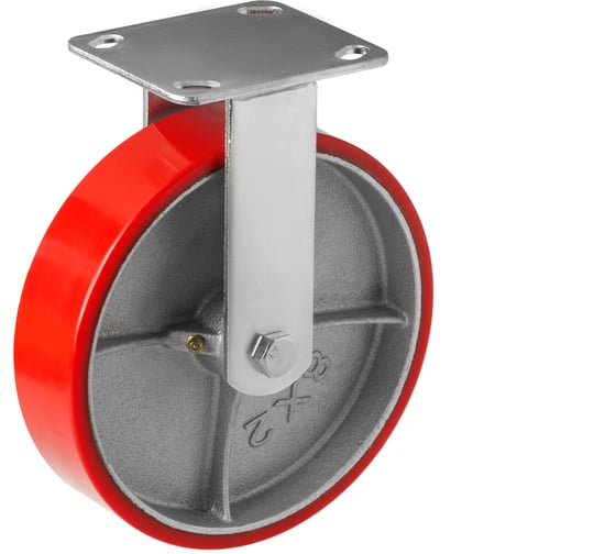 Изображение товара Колесо большегрузное полиуретановое  (200мм; 460 кг) неповоротное с площадкой FCP80 А5 1000108