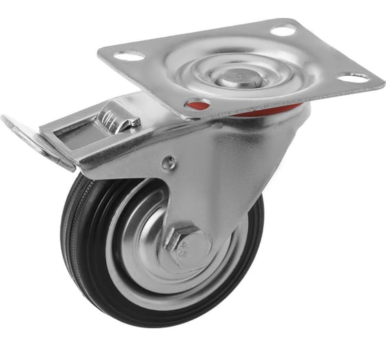 Изображение товара Колесо промышленное 85 мм 60 кг поворотное с площадкой и тормозом  SCb 97 А5 1000693