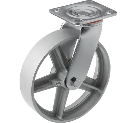 Изображение товара Колесо большегрузное чугунное без резины 200 мм поворотное с площадкой SCs 80 А5 1000150