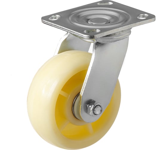 Изображение товара Колесо большегрузное нейлоновое (125мм; 300 кг) поворотное с площадкой SCdn55 А5 1000114