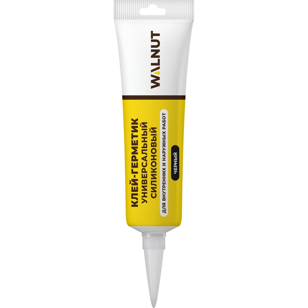Изображение товара Силиконовый герметик WALNUT универсальный черный 115 мл для ремонта