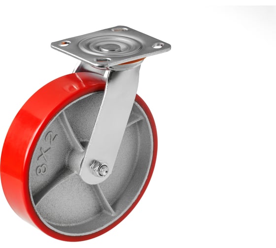 Изображение товара Колесо большегрузное полиуретановое  (200мм; 460 кг) поворотное с площадкой SCP80 А5 1000104