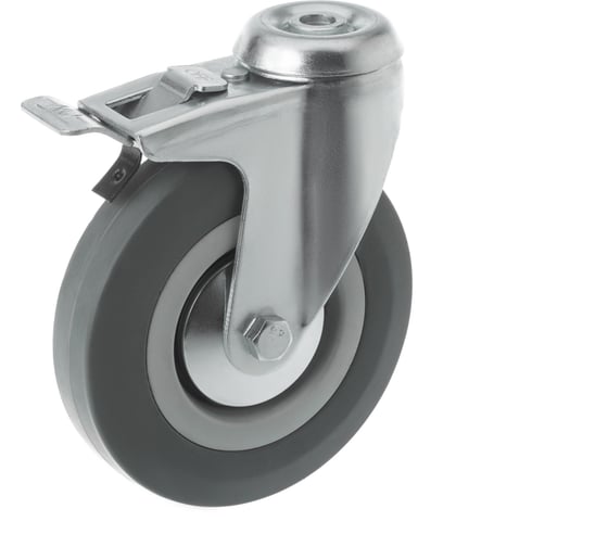 Изображение товара Колесо аппаратное 120 мм SChgb55 поворотное с тормозом А5 1000375