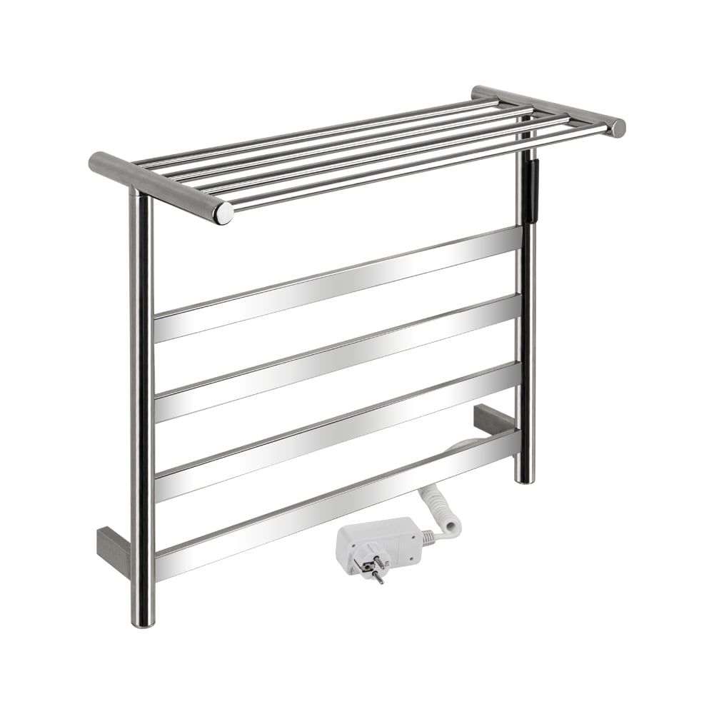 Изображение товара Электрический полотенцесушитель KRAFTTE лесенка 75 Вт хром нерж сталь таймер