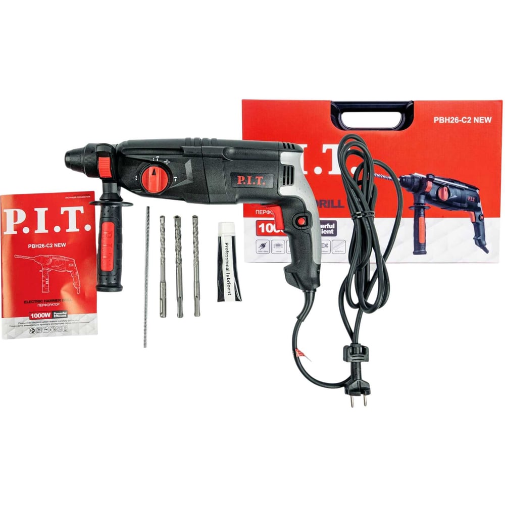 Изображение товара Перфоратор P.I.T. SDS-Plus 1000Вт,3 режима,26мм,кейс