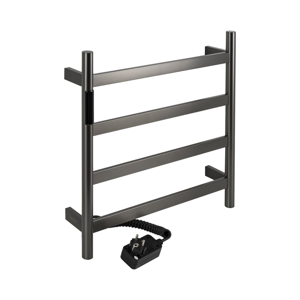 Изображение товара Электрический полотенцесушитель KRAFTTE лесенка 75 Вт нержавеющая сталь графит