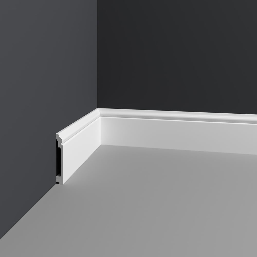 Изображение товара Ударопрочный плинтус R-LINE DECOR 100х16x2000мм белый 3 шт