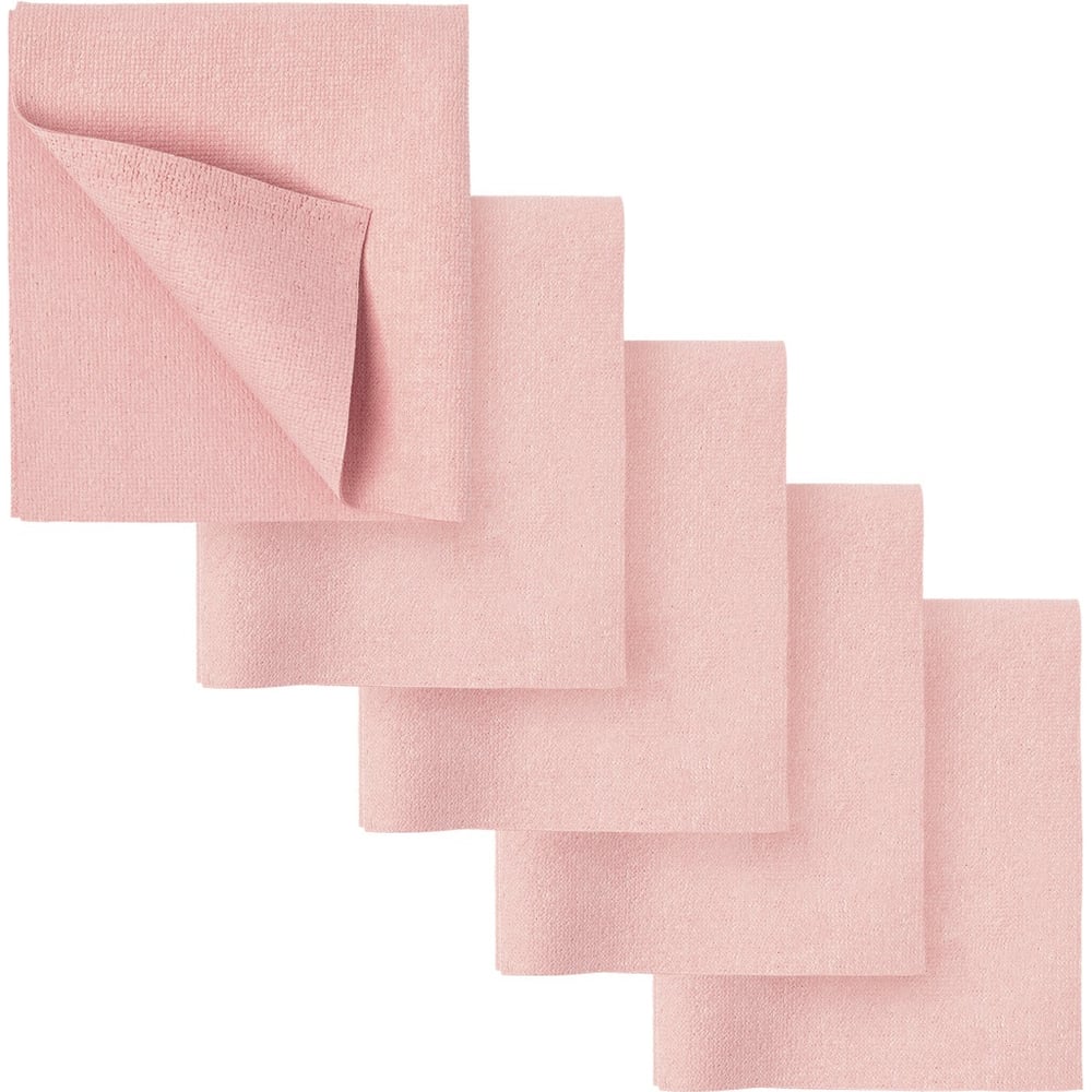 Изображение товара Набор микроволоконных салфеток HQ Profiline 5 шт для стекол и приборных панелей красные