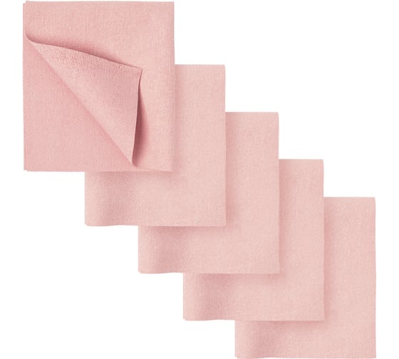 Изображение товара Набор салфеток HQ Profiline 5шт, микроволоконные ПУ 35x40 см, 245 гр/м², красные 75619