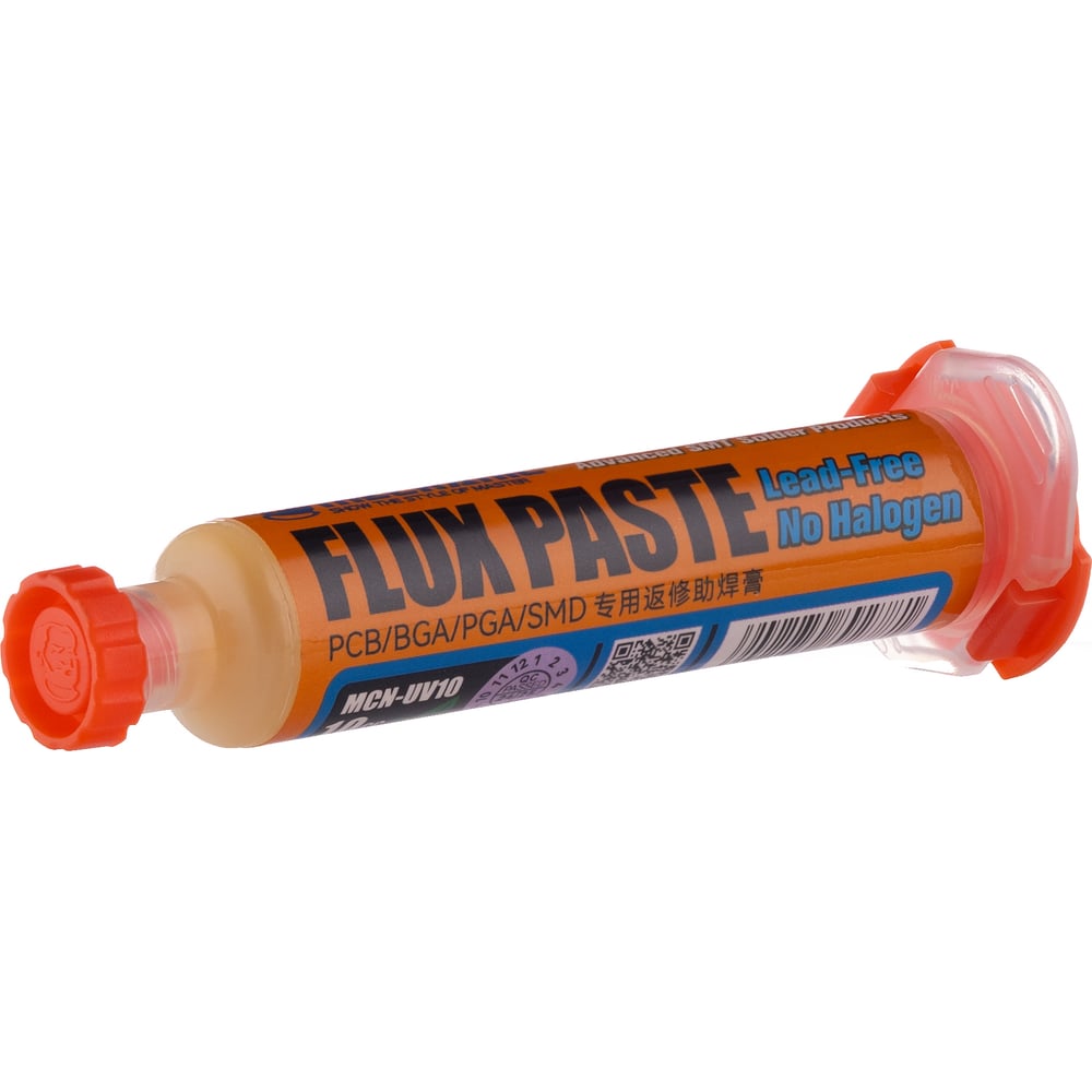 Изображение товара Флюс среднеактивный безгалогеновый Mechanic MCN-UV10 10 мл для пайки металлов