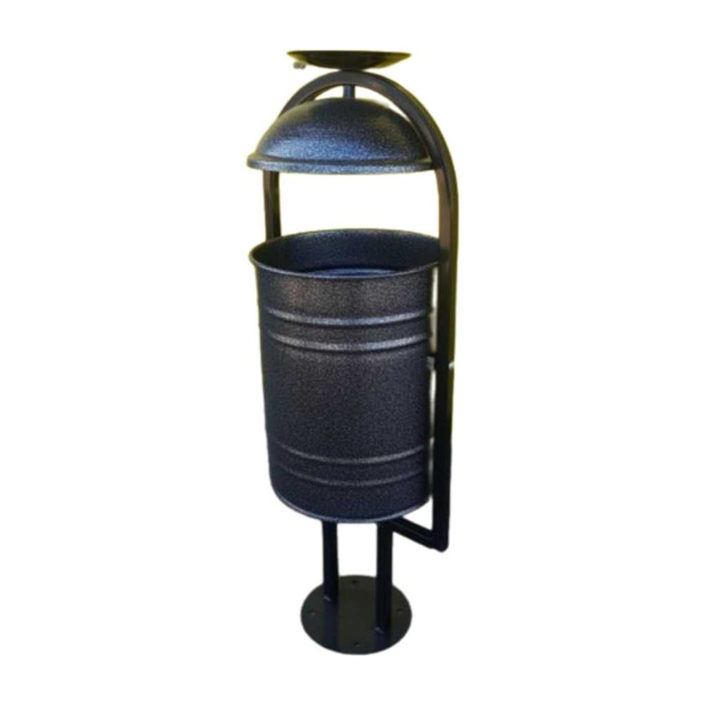 Изображение товара Урна с пепельницей Дигрус 30 литров антик серебро переворачивающаяся с крышкой