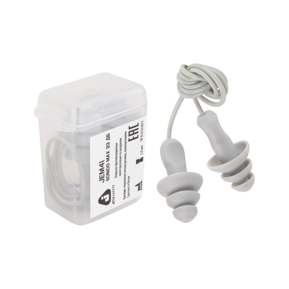 Изображение товара Беруши Jeta Safety 33дБ многоразовые из термопластичного эластомера