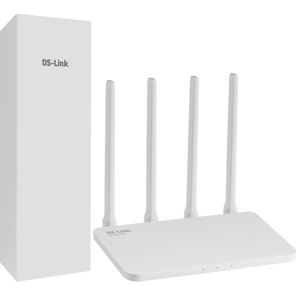 Изображение товара Комлект ДалСВЯЗЬ DS-4G-5/4kit AC1200-POE v. WiFi 3G/4G - направленная панельная антенна MIMO (2x2) 5 дБ со встроенным модемом и роутером, Wi-Fi роутер 2.4/5 ГГц, 5070