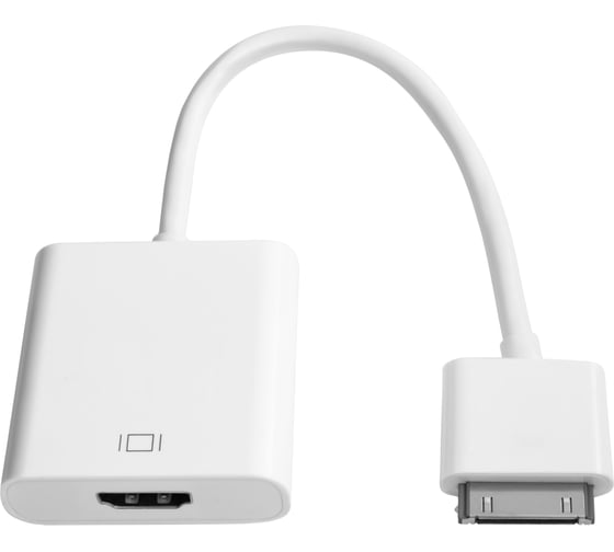 Изображение товара HDMI-адаптер OXION ADP004 для iPhone 4/4S, 30 pin(M)-HDMI(F), 15см, белый, арт. OX-ADP004WH