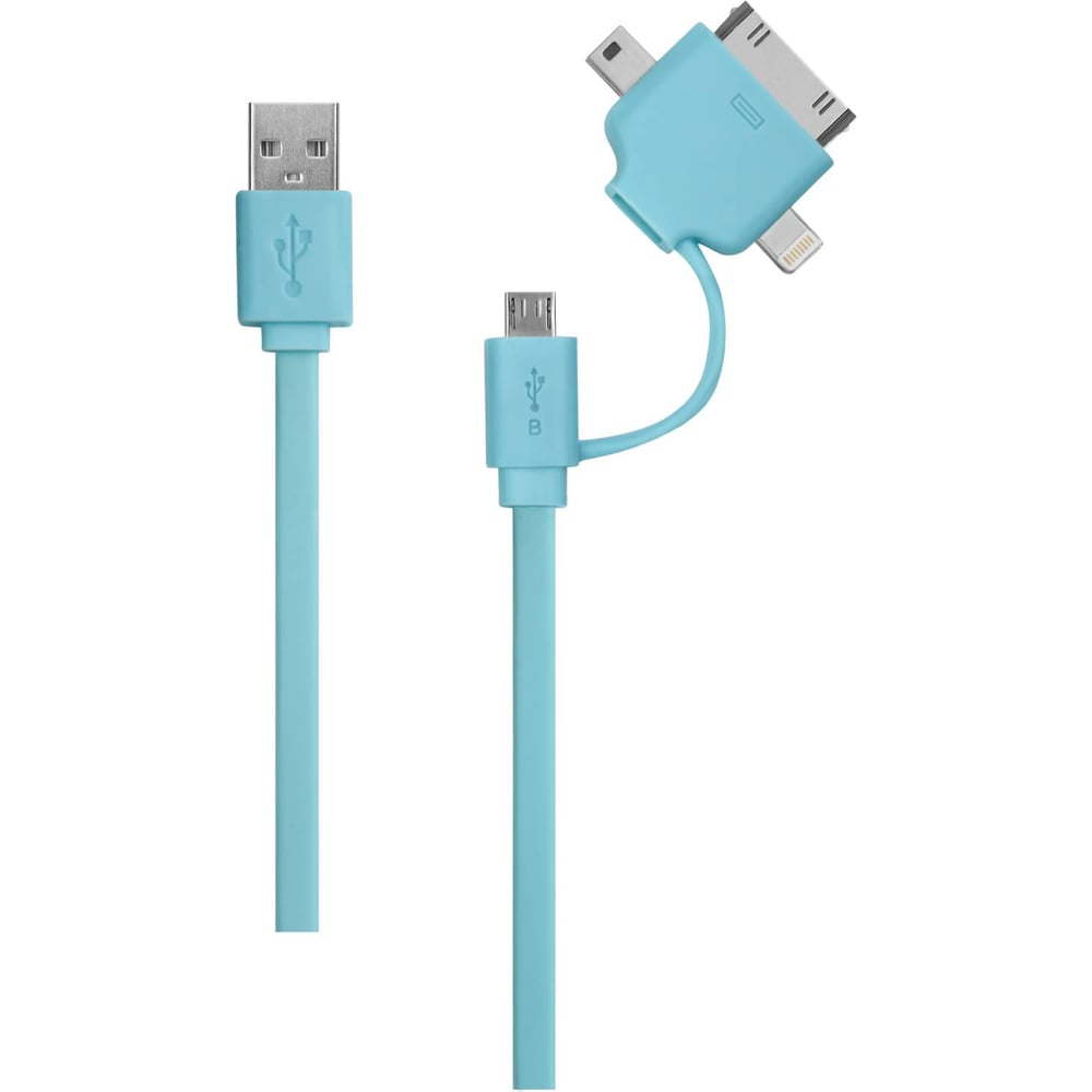 Изображение товара Универсальный дата-кабель OXION UDC002 USB2.0 Lightning/30-pin/Mini-USB 1м синий