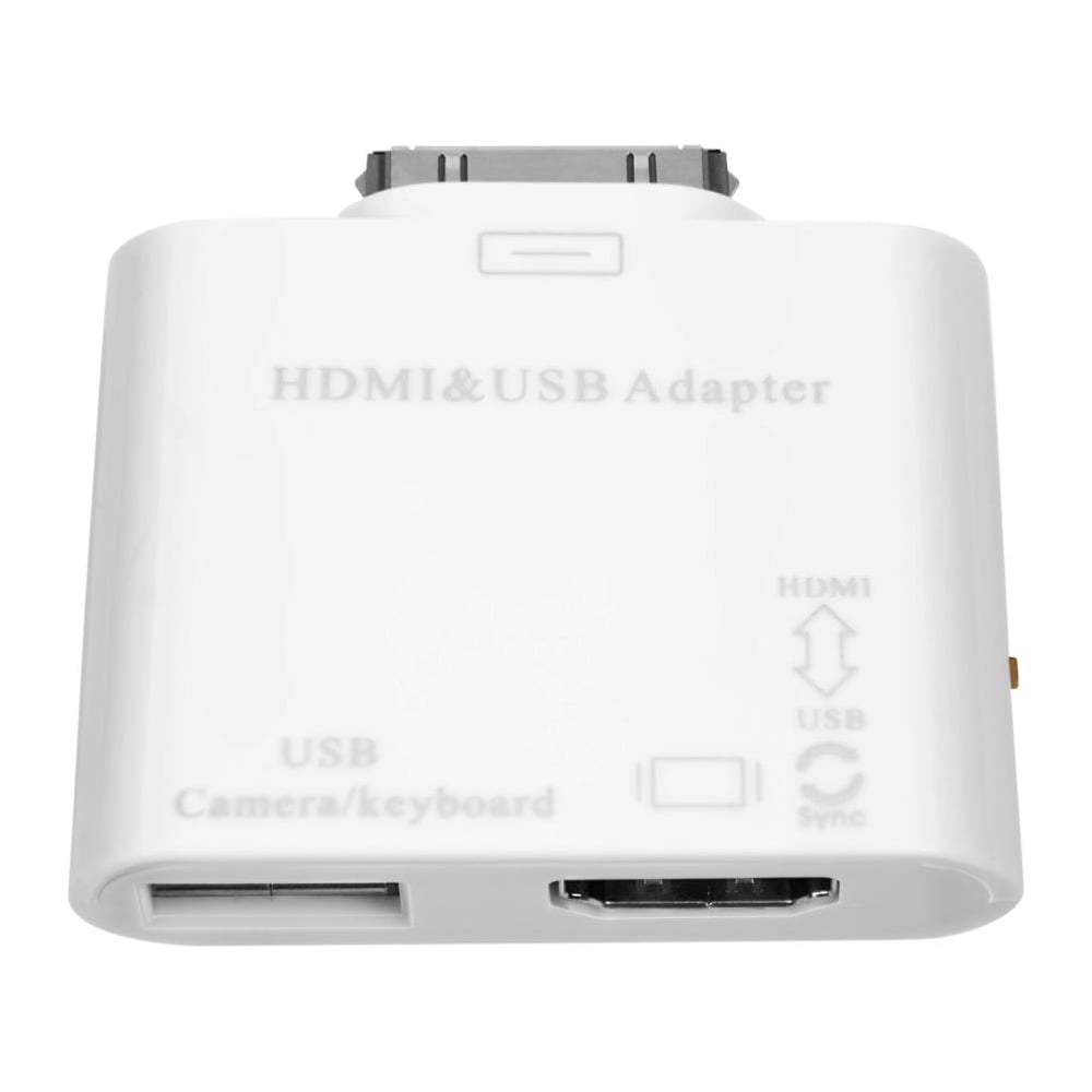 Изображение товара HDMI-адаптер OXION ADP008 для iPhone 4/4S 30-PIN-M HDMI USB белый