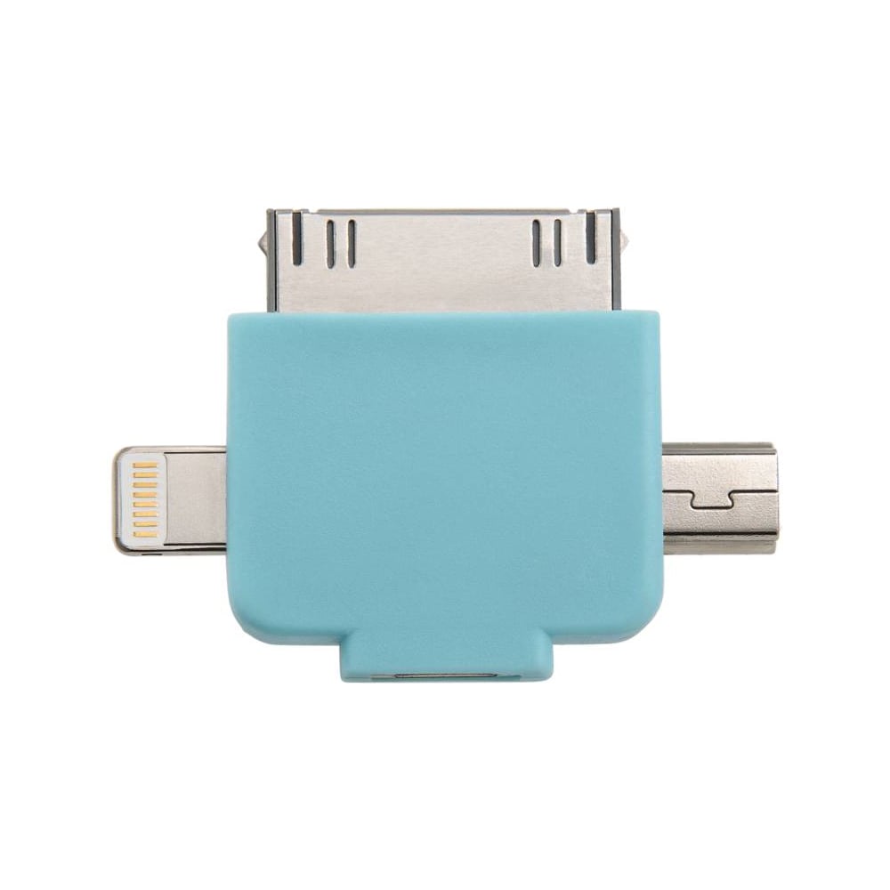 Изображение товара Универсальный адаптер OXION ADP010 Micro-USB Lightning 30-pin Mini-USB синий
