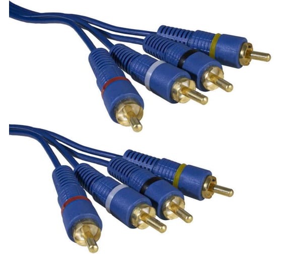 Изображение товара Аудио/видео шнур RUICHI 4 RCA - 4 RCA BL 3m 113671