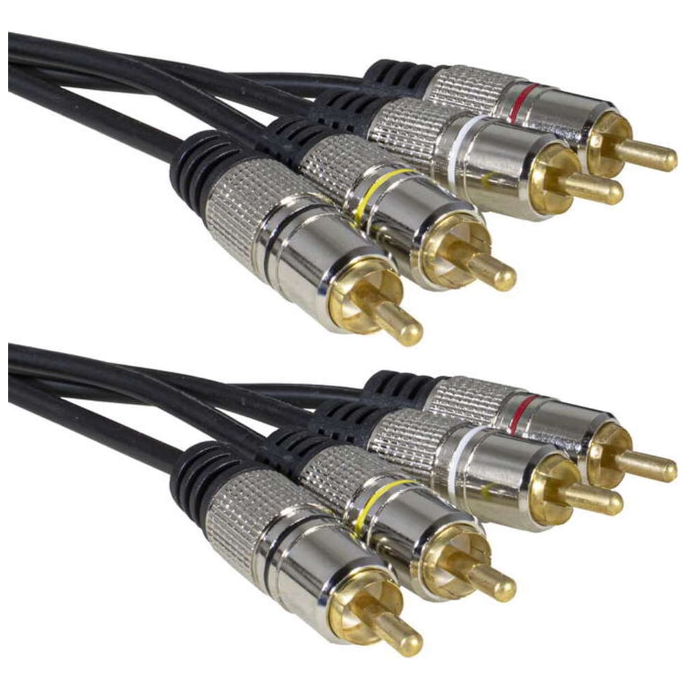 Изображение товара Аудио/видео кабель RCA 4 RCA вилка 1.5м RUICHI высокого качества