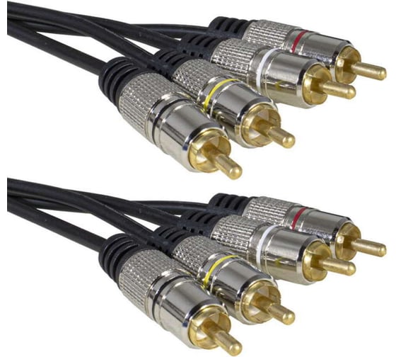 Изображение товара Аудио/видео шнур RUICHI 4 RCA - 4 RCA GM 1.5m 113684