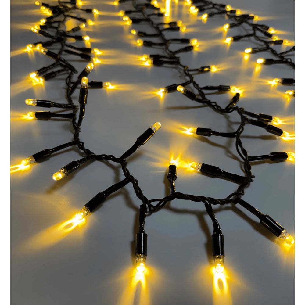 Изображение товара Гирлянда TEAMPROF Нить Мишура 10 м 220В теплый белый IP65 для улицы и интерьера