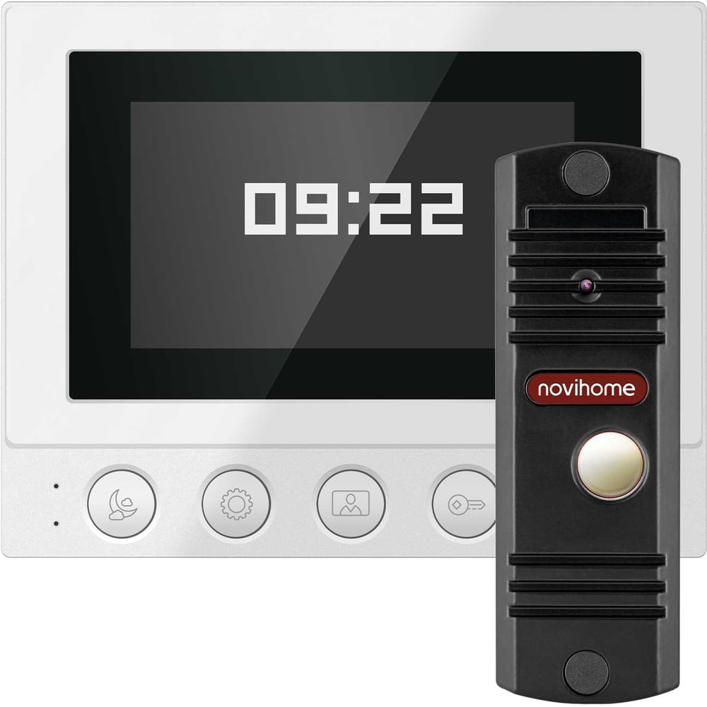 Изображение товара Комплект видеодомофон и вызывная панель Novihome SIMPLE 4C KIT v.4551