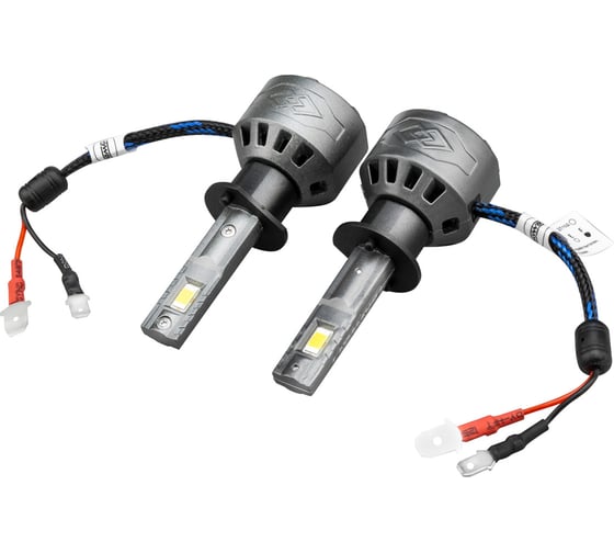 Изображение товара Автолампа SKYWAY диод H1 P14,5s 12V 56W 5600Лм  вентилятор ДРАЙВ 6000К Белая коробка комп.2шт S08201644