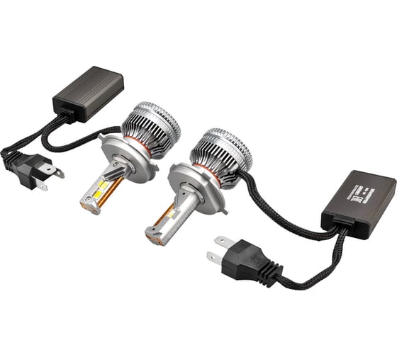 Изображение товара Автолампа SKYWAY диод H4 P43t 12V 170W 15000Лм  вентилятор+драйвер SENATOR PRO 6500К Белая коробка комп.2шт S08201668