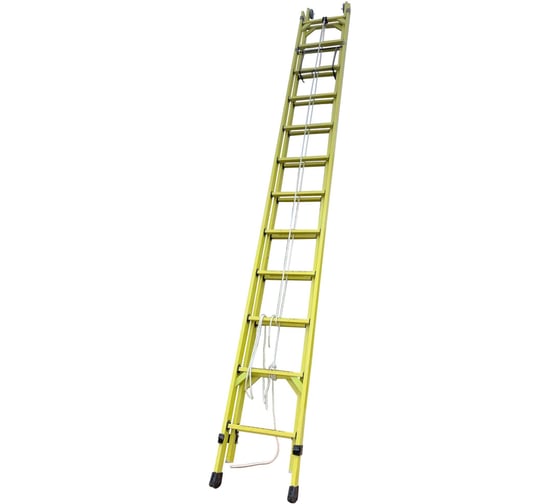 Изображение товара Лестница диэлектрическая стеклопластиковая приставная раздвижная ООО "ЛУЧ" ЛСПР-7-Ф73П