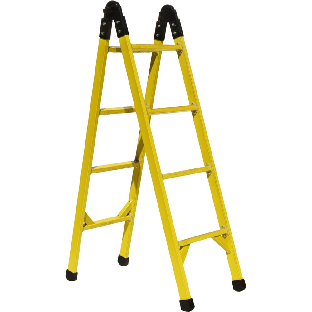 Изображение товара Диэлектрическая стеклопластиковая лестница трансформер ООО ЛУЧ ЛСП-2х1,5ТС-Ф55П высокая безопасност