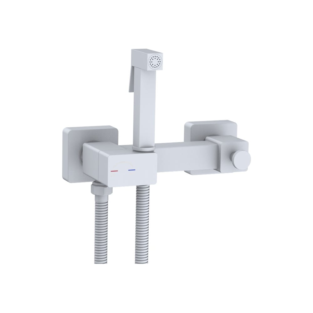 Изображение товара Гигиенический душ River HIGI Q02 WT белый матовый с кнопкой подачи воды