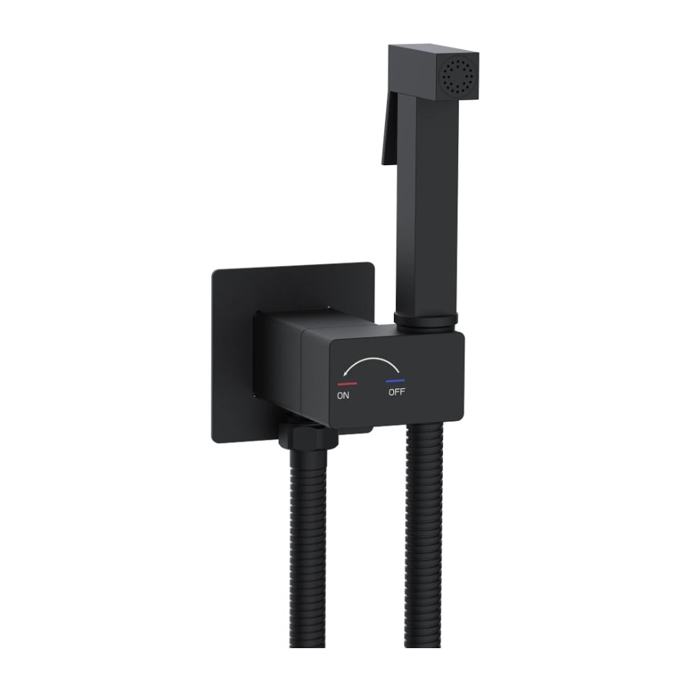 Изображение товара Гигиенический душ River HIGI Q01 BL Черный матовый настенный для биде