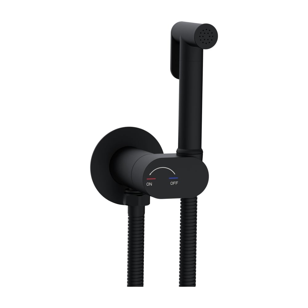 Изображение товара Гигиенический душ River HIGI R01 BL черный матовый настенный с лейкой и керамическим клапаном