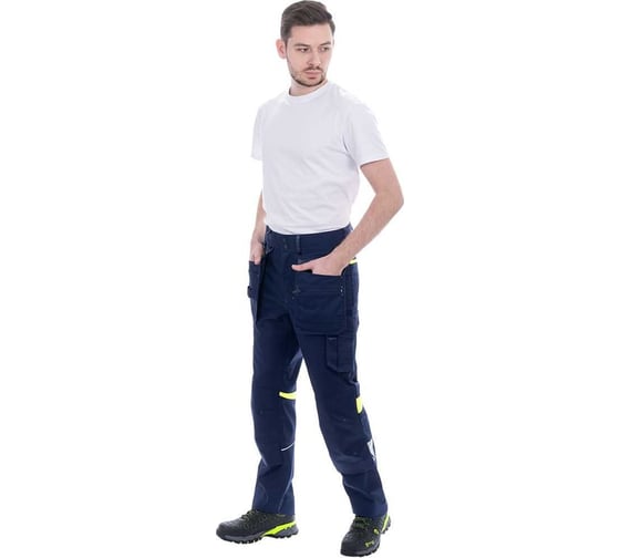 Изображение товара Брюки Iform ACTIVE FLEX / АКТИВ ФЛЕКС, летние, т.синий-флуоресцентный желтый (128-132, 194-200), шт, Брю 1940/128/194