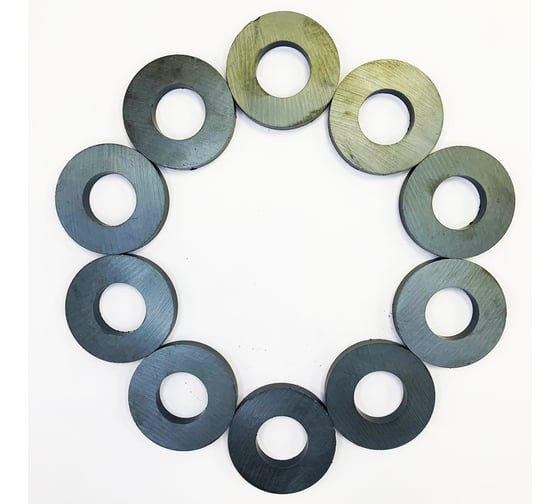 Изображение товара Ферритовые магниты Проф-Магнит кольцо Набор 10шт магнитов 45x22x7